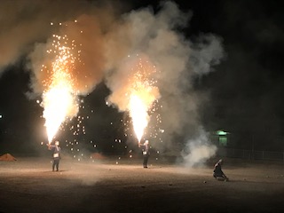 東郷町のお祭り（手筒花火）