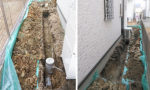 配管の延長作業：二階の水廻りを増設
