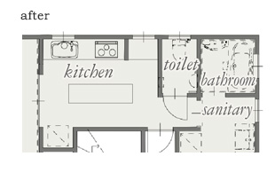 キッチン平面図after